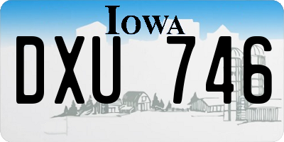 IA license plate DXU746