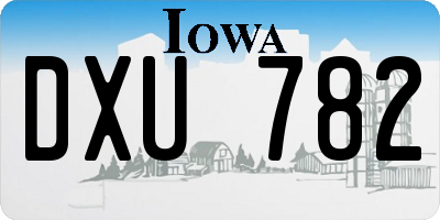 IA license plate DXU782