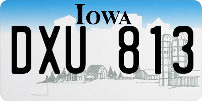 IA license plate DXU813