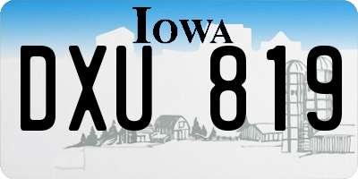 IA license plate DXU819