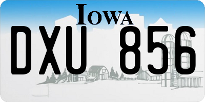 IA license plate DXU856