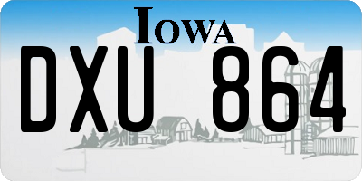 IA license plate DXU864
