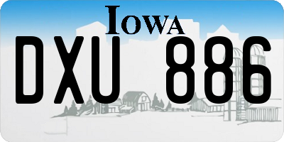IA license plate DXU886