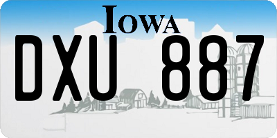 IA license plate DXU887