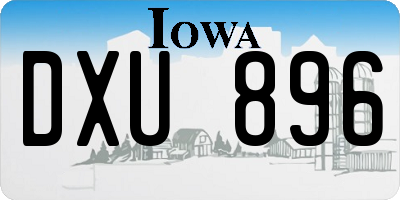 IA license plate DXU896