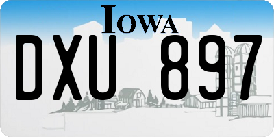 IA license plate DXU897