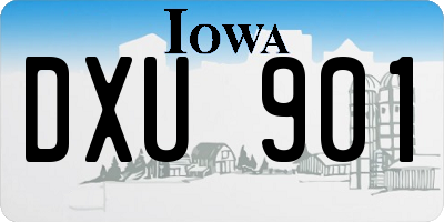 IA license plate DXU901