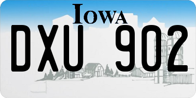 IA license plate DXU902