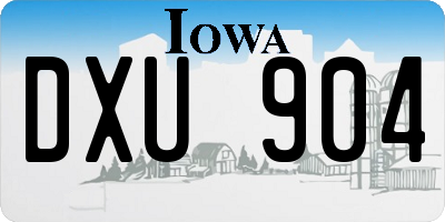 IA license plate DXU904