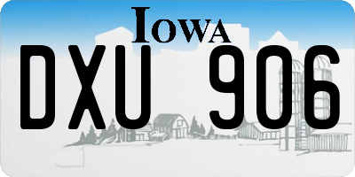 IA license plate DXU906
