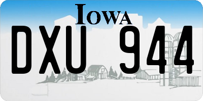 IA license plate DXU944