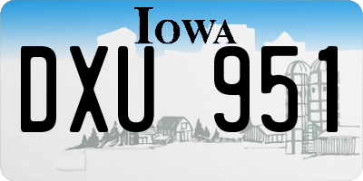 IA license plate DXU951