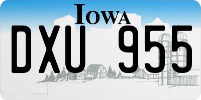 IA license plate DXU955