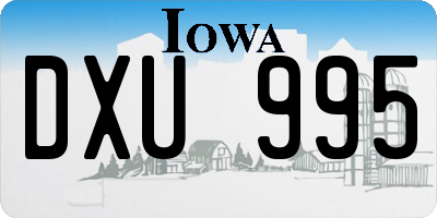 IA license plate DXU995