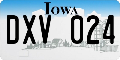 IA license plate DXV024