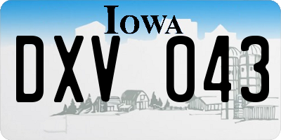 IA license plate DXV043