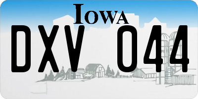 IA license plate DXV044