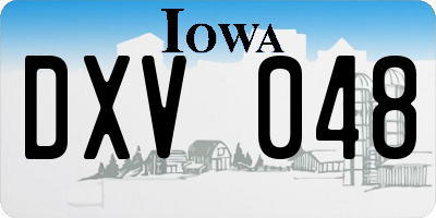 IA license plate DXV048