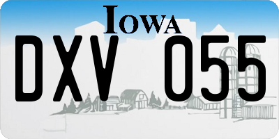 IA license plate DXV055
