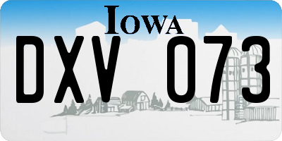 IA license plate DXV073