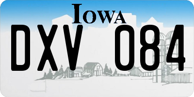 IA license plate DXV084