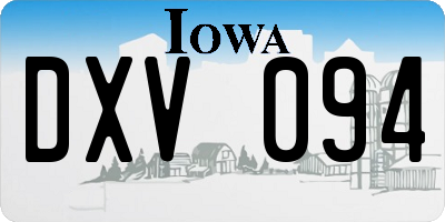IA license plate DXV094