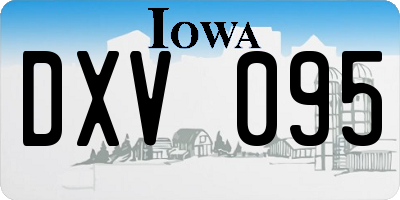 IA license plate DXV095