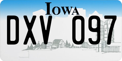 IA license plate DXV097
