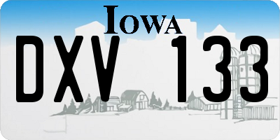 IA license plate DXV133