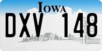 IA license plate DXV148
