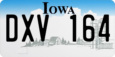 IA license plate DXV164
