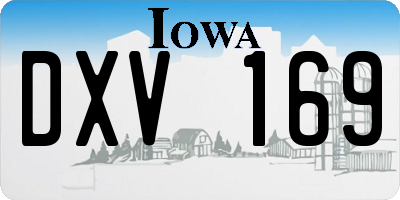 IA license plate DXV169