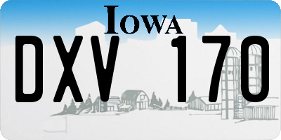 IA license plate DXV170