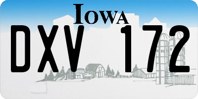 IA license plate DXV172