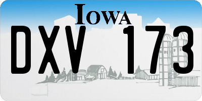 IA license plate DXV173