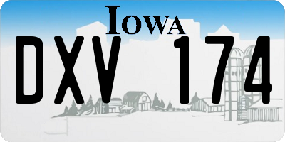 IA license plate DXV174