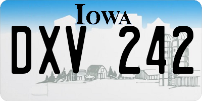 IA license plate DXV242