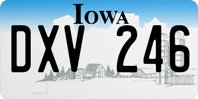 IA license plate DXV246