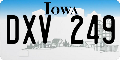 IA license plate DXV249