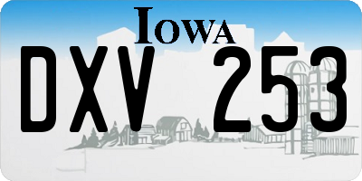 IA license plate DXV253