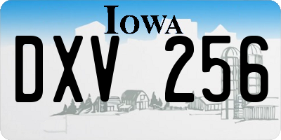 IA license plate DXV256