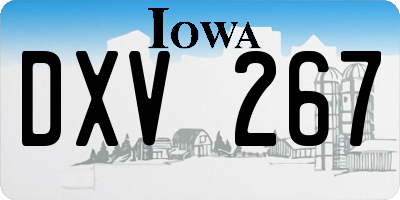 IA license plate DXV267