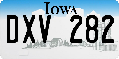 IA license plate DXV282