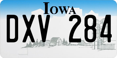 IA license plate DXV284