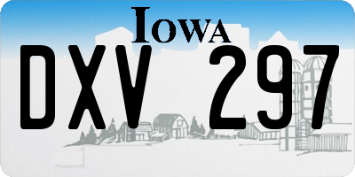 IA license plate DXV297