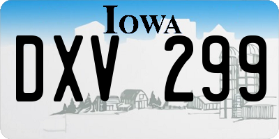 IA license plate DXV299