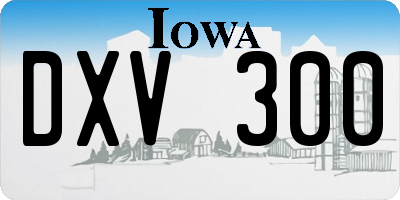 IA license plate DXV300
