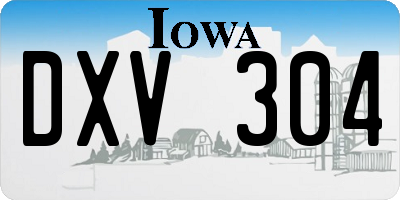 IA license plate DXV304