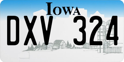 IA license plate DXV324