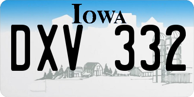 IA license plate DXV332